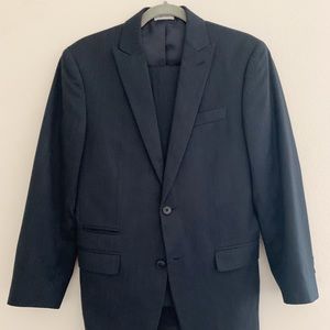 Navy Blue Pinstripe Suit